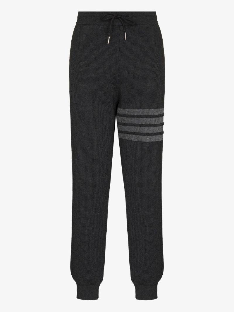 4-bar Stripe Waffle Knit Track Pants