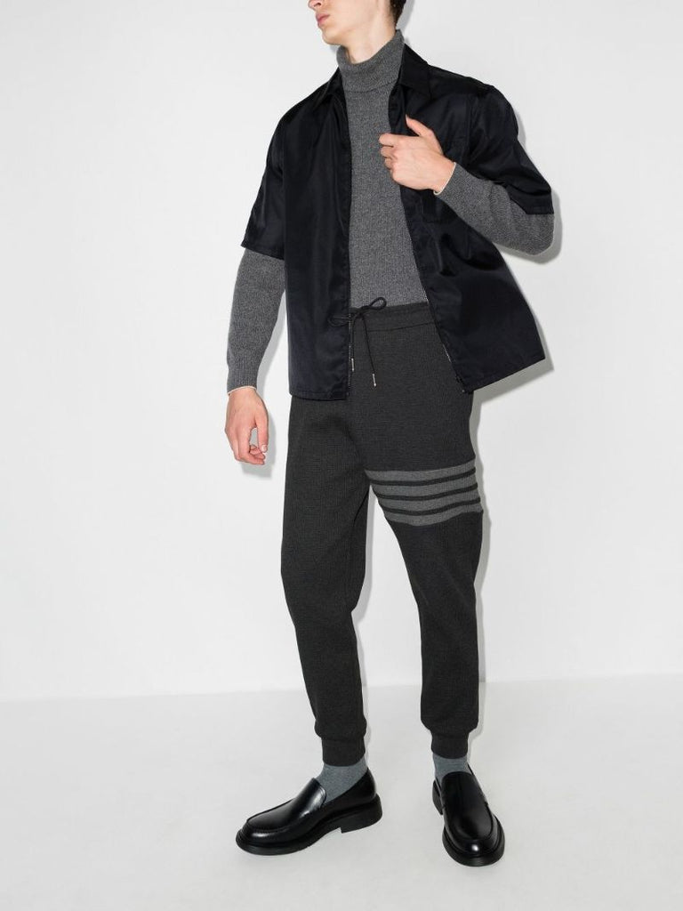 4-bar Stripe Waffle Knit Track Pants