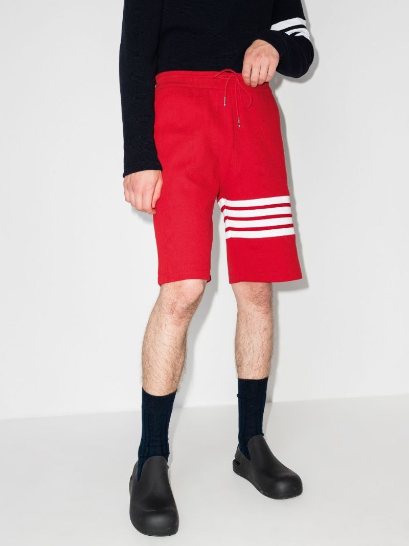 4-bar Stripe Waffle Knit Track Shorts