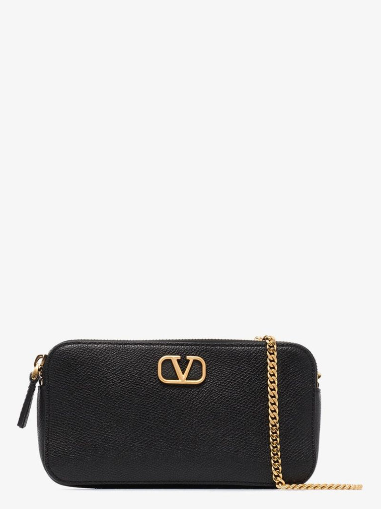 Black Vlogo Leather Mini Bag