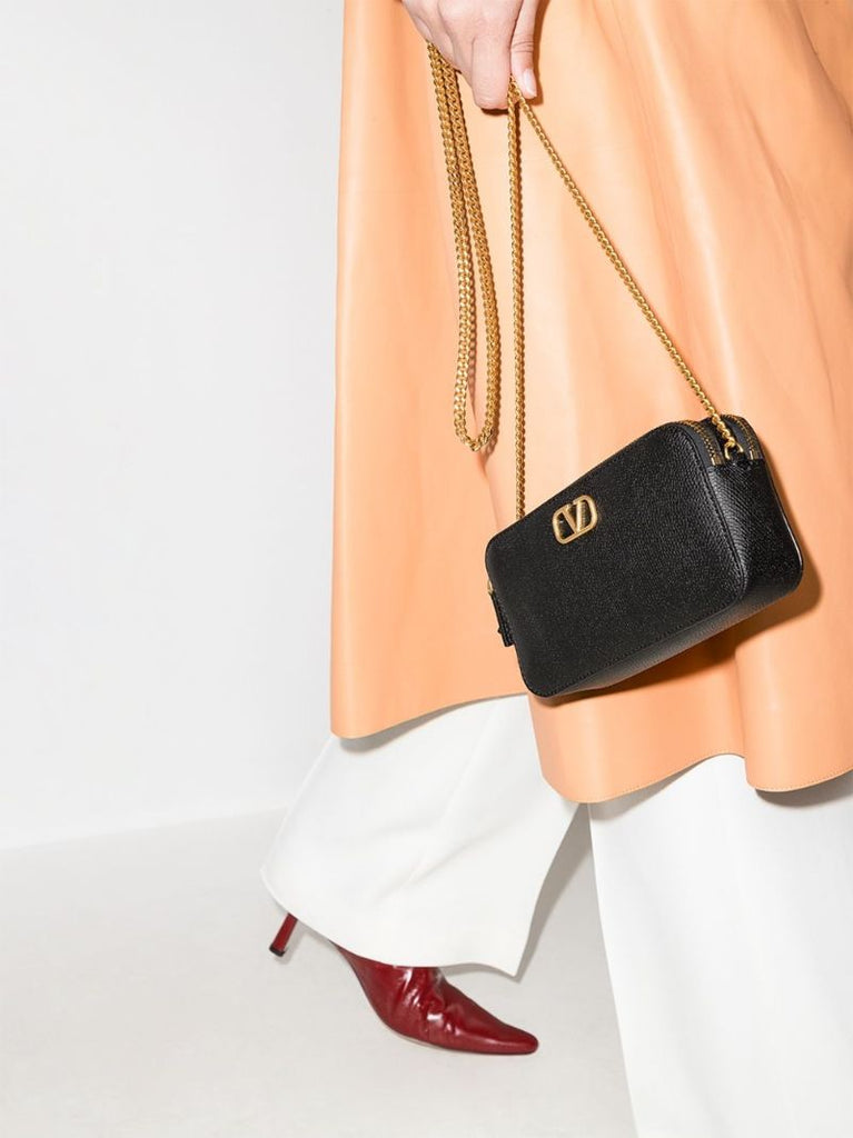 Black Vlogo Leather Mini Bag