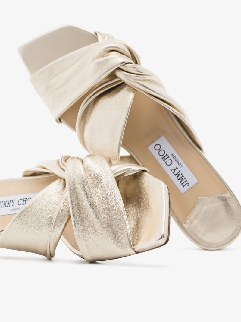 Gold Narisa Leather Sandals