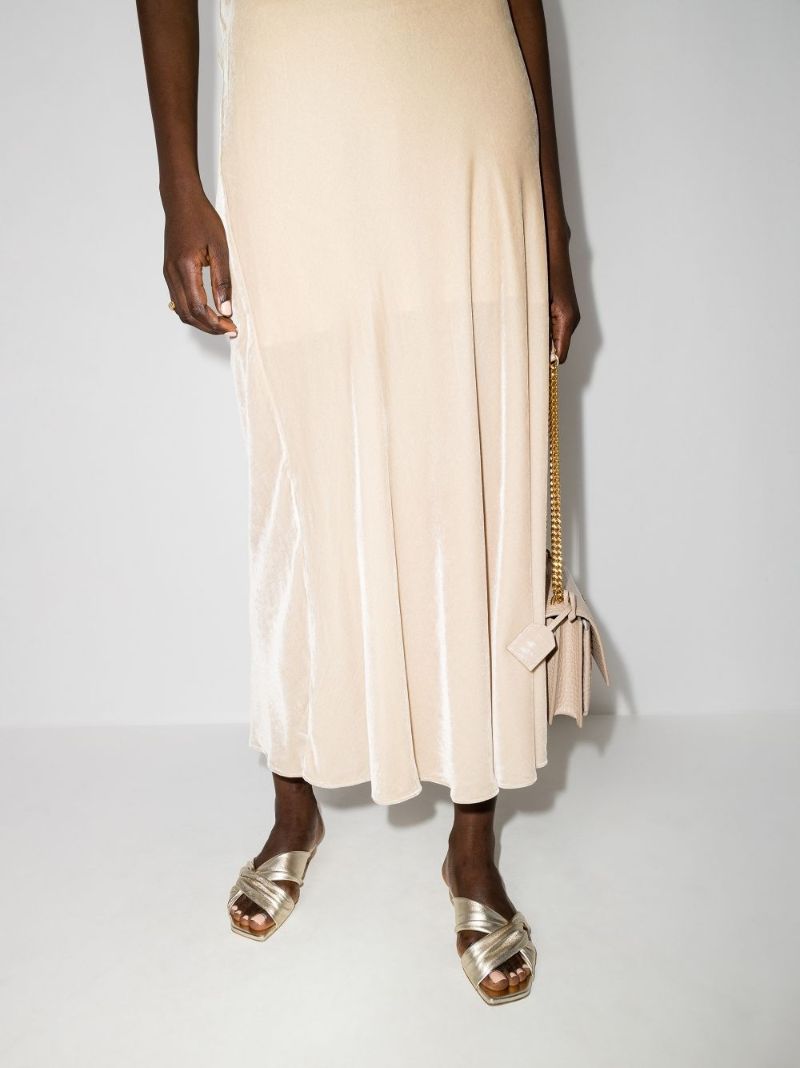 Gold Narisa Leather Sandals