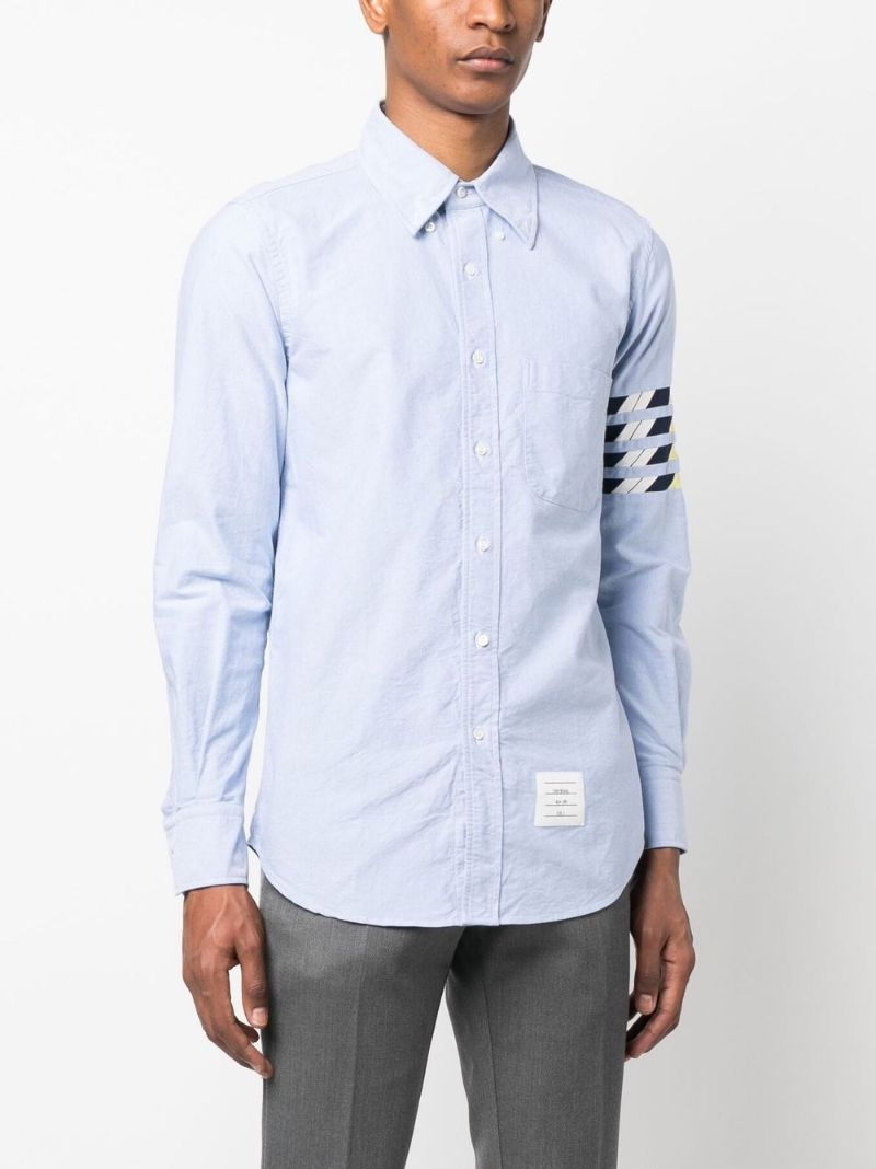 Blue 4-bar Stripe Oxford Shirt