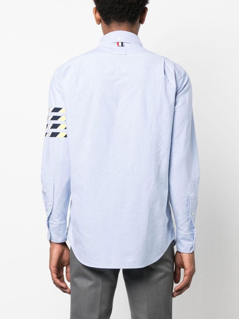 Blue 4-bar Stripe Oxford Shirt
