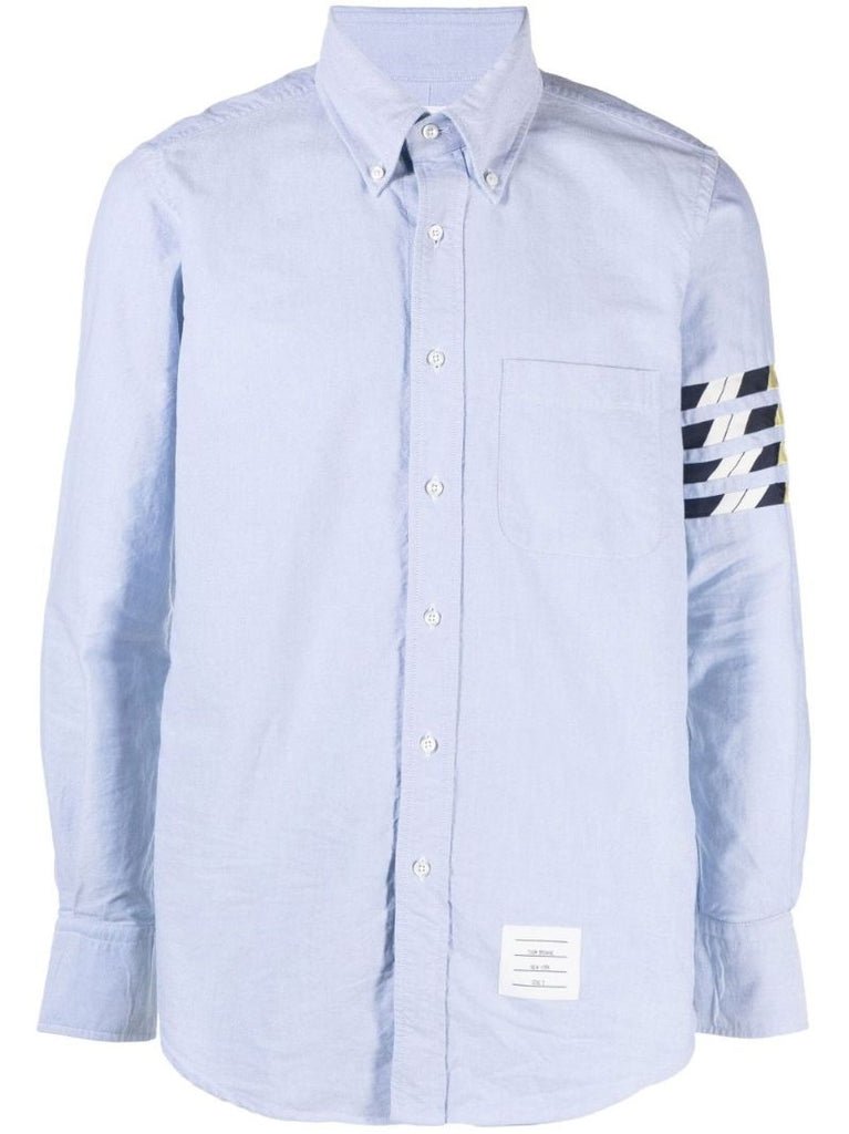 Blue 4-bar Stripe Oxford Shirt