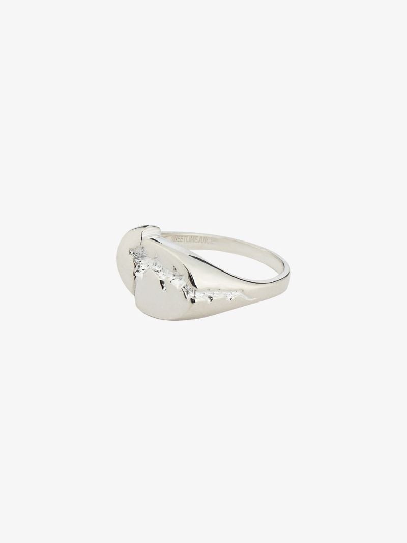 Sterling Silver Split Signet Ring