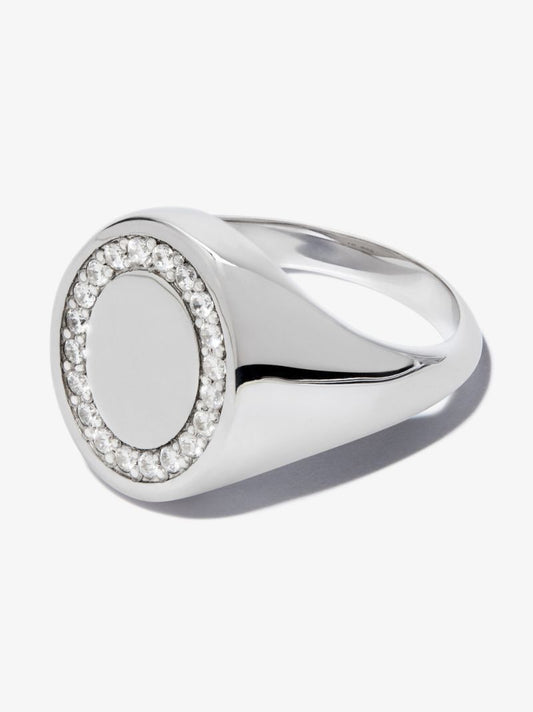 Sterling Silver Topaz Oval Ring
