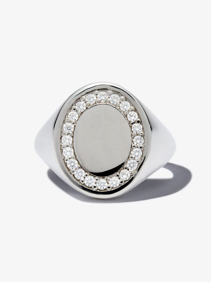 Sterling Silver Topaz Oval Ring