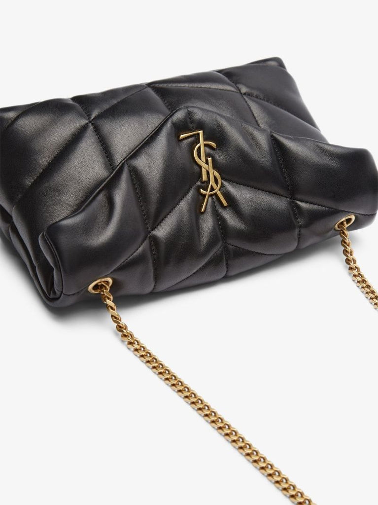 Black Puffer Toy Leather Shoulder Bag