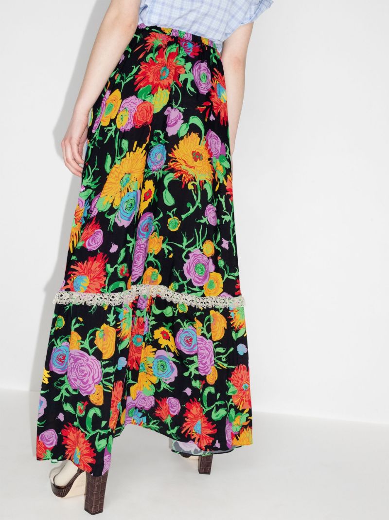 Floral Print Maxi Skirt