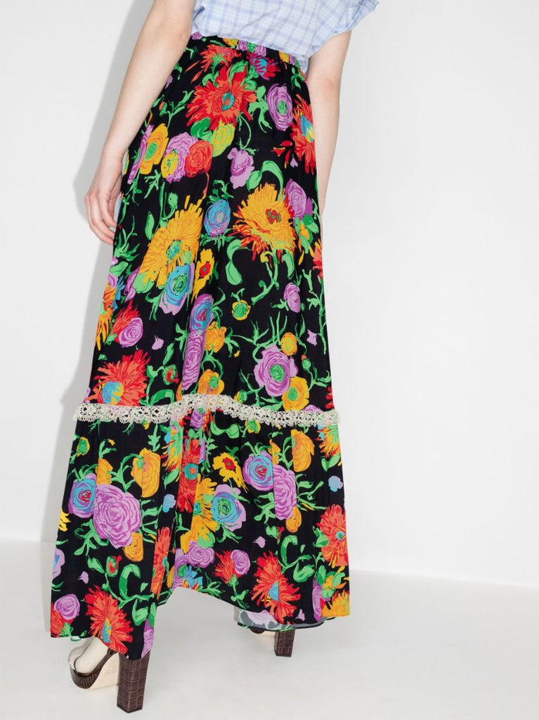 Floral Print Maxi Skirt