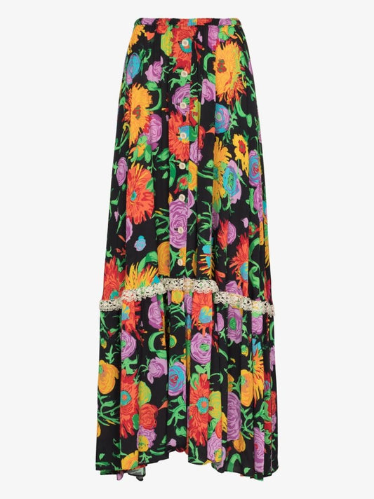 Floral Print Maxi Skirt