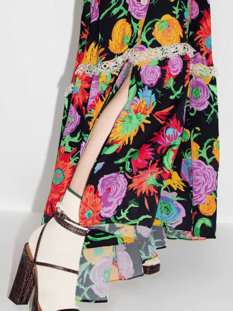 Floral Print Maxi Skirt