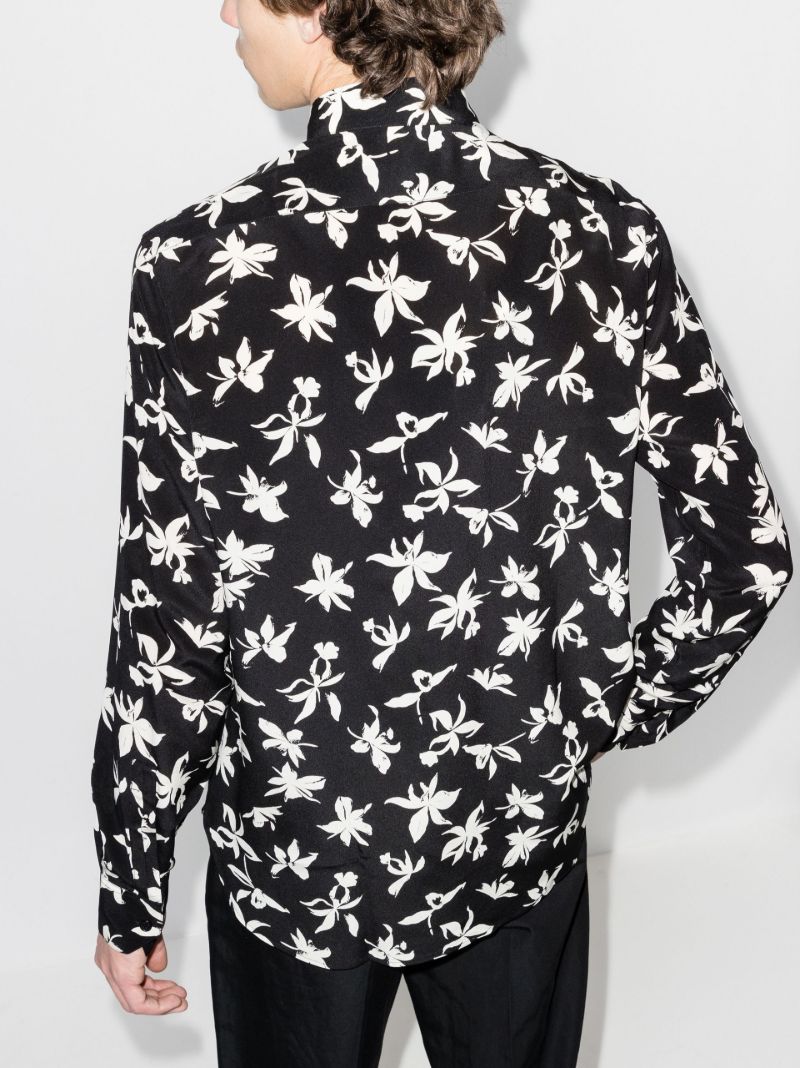 Wild Orchid Printed Silk Shirt