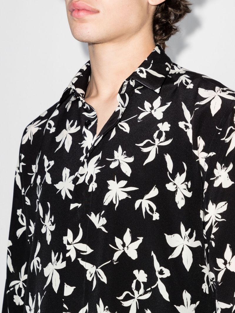 Wild Orchid Printed Silk Shirt
