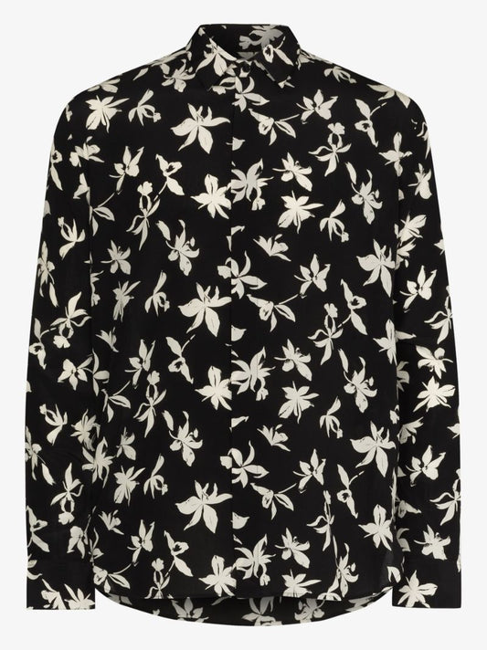 Wild Orchid Printed Silk Shirt