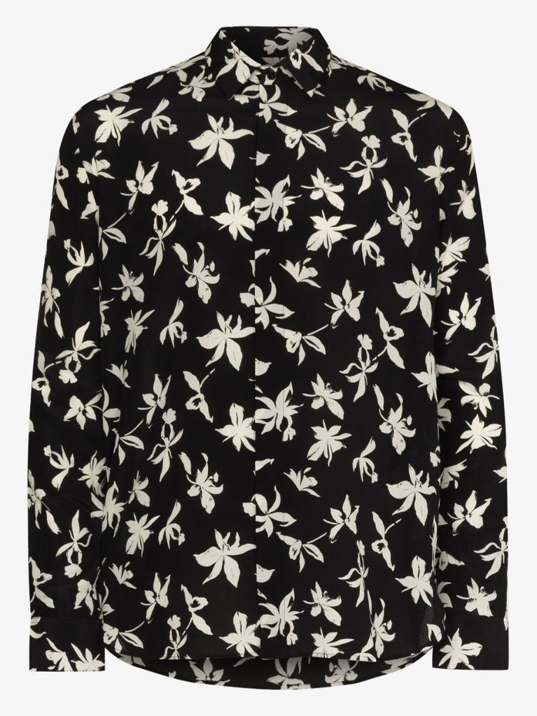 Wild Orchid Printed Silk Shirt