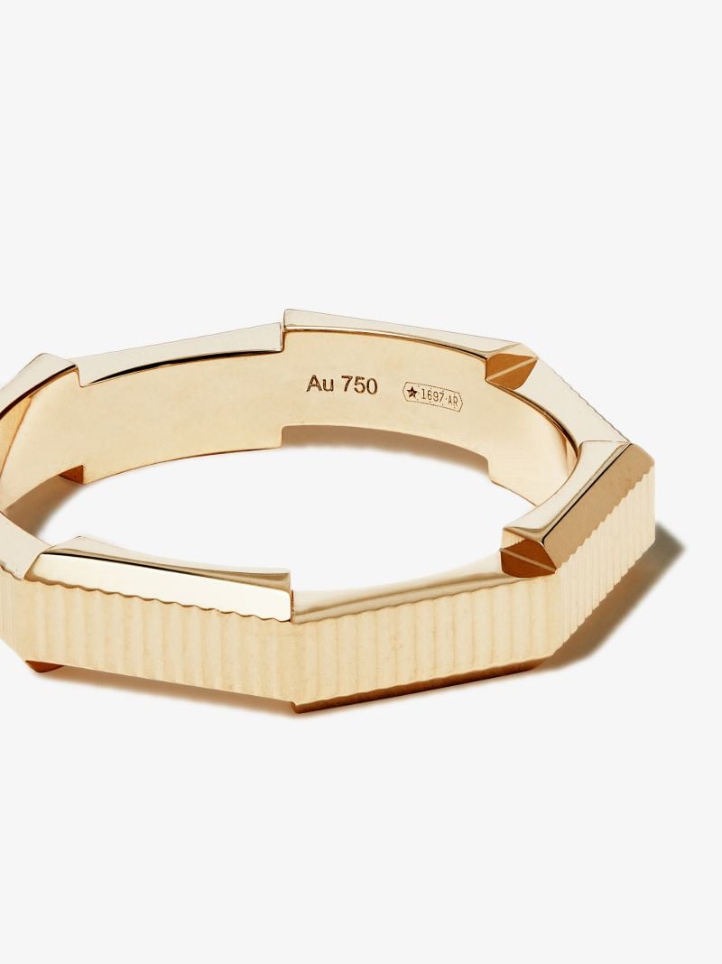 18k Yellow Gold Link to Love Striped Ring