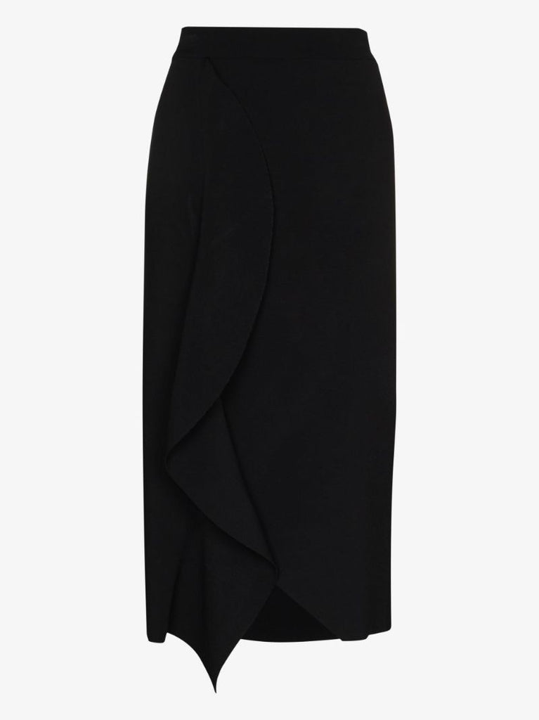 Draped High-waisted Pencil Skirt