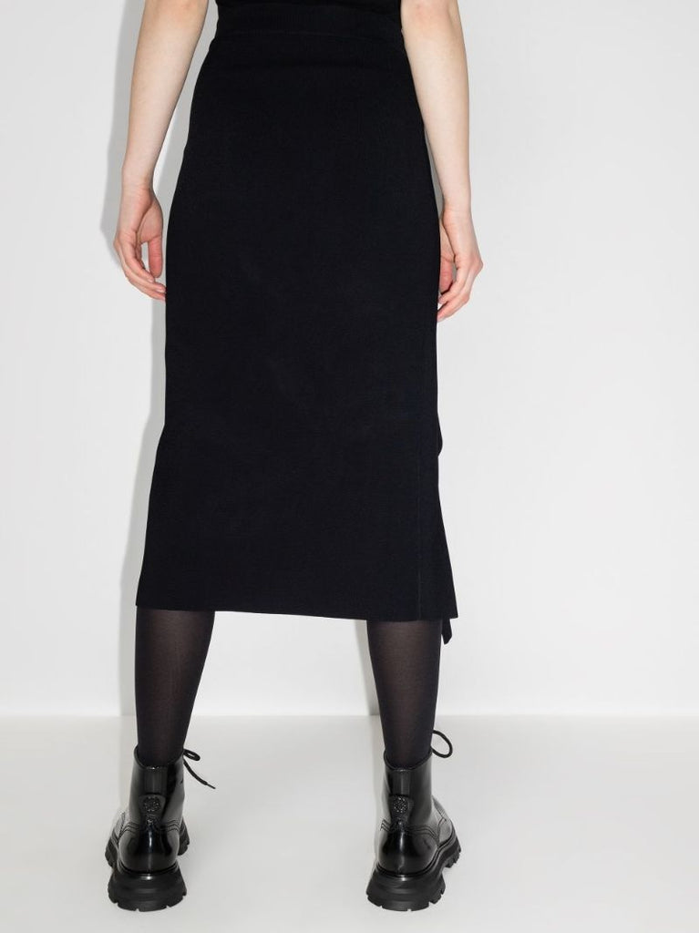Draped High-waisted Pencil Skirt
