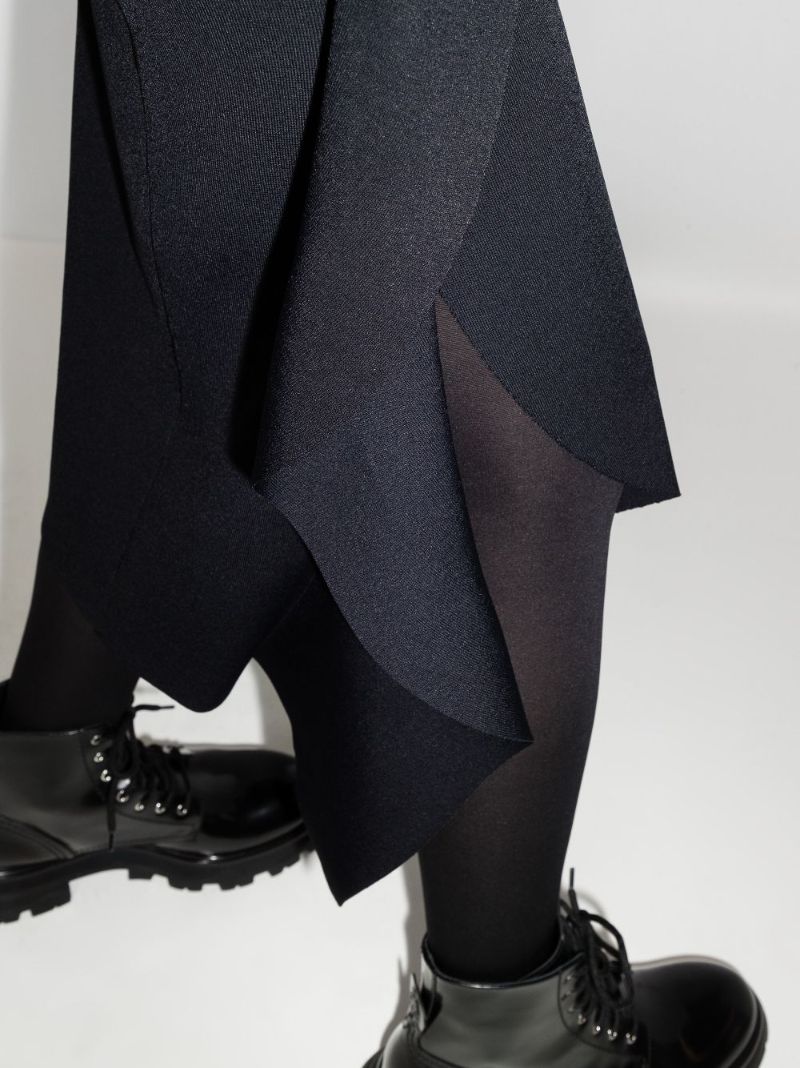 Draped High-waisted Pencil Skirt