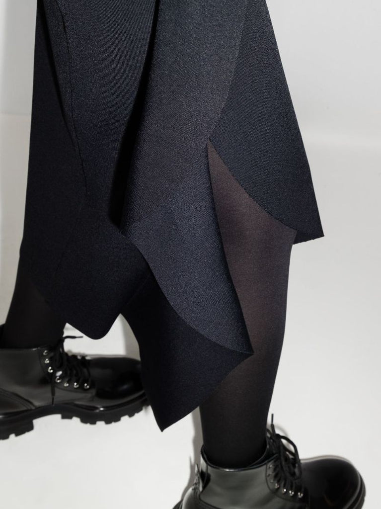Draped High-waisted Pencil Skirt