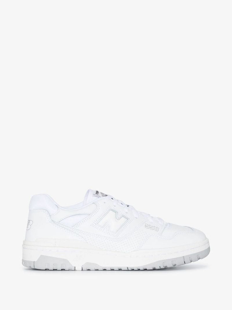 White Bb550 Low Top Leather Sneakers