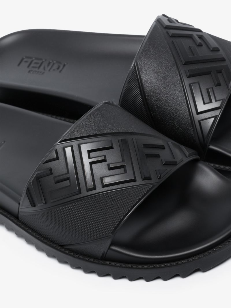 Black Ff Logo Pool Slides