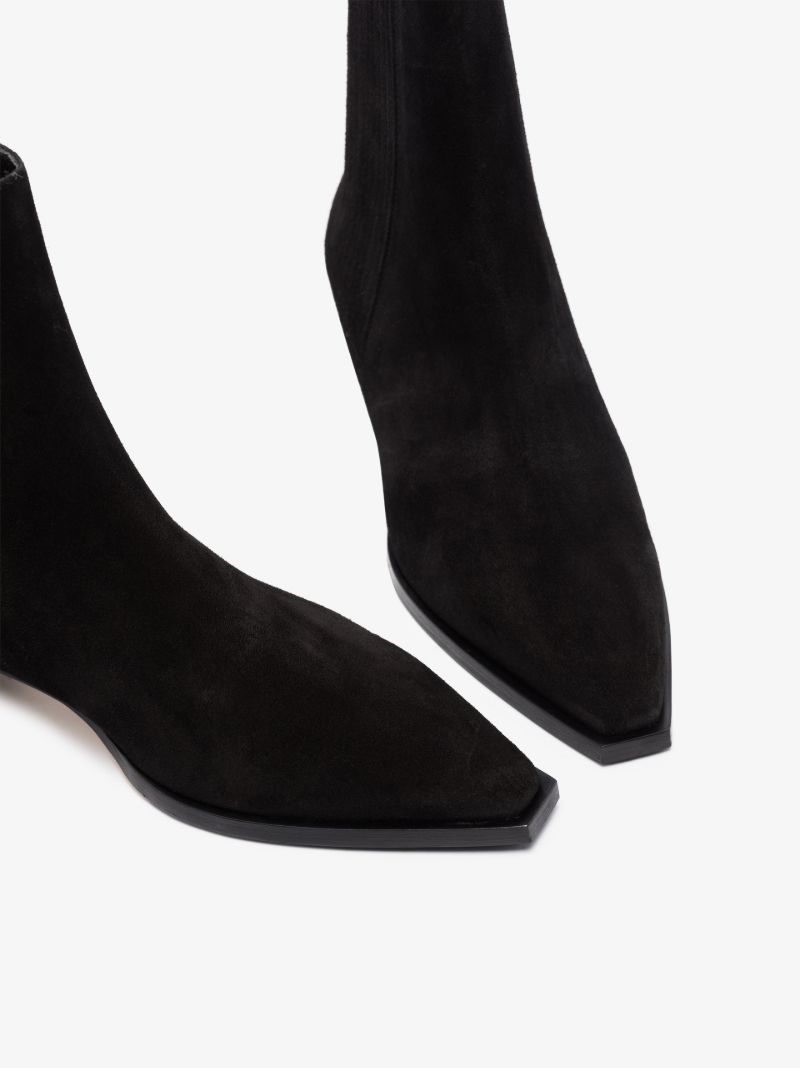 Black Belinda 40 Suede Ankle Boots