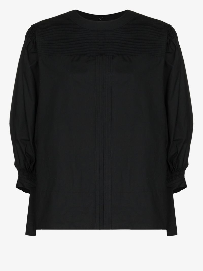 Puff Sleeve Cotton Blouse