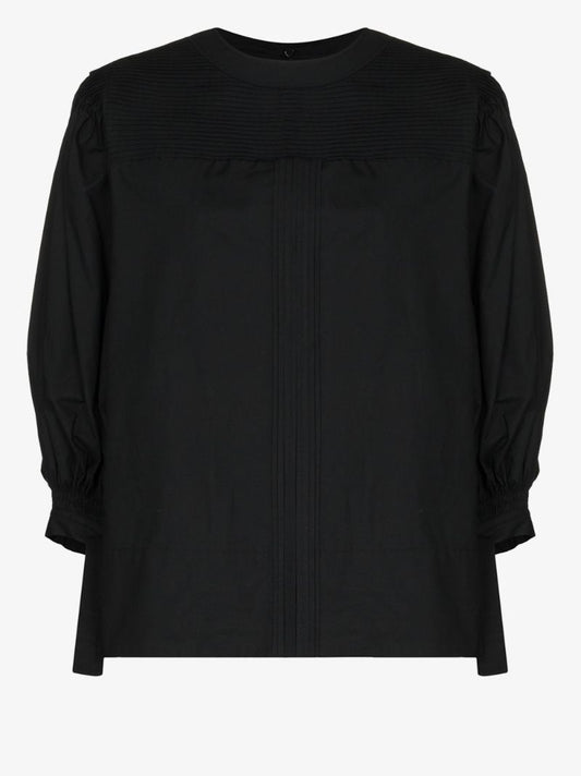 Puff Sleeve Cotton Blouse