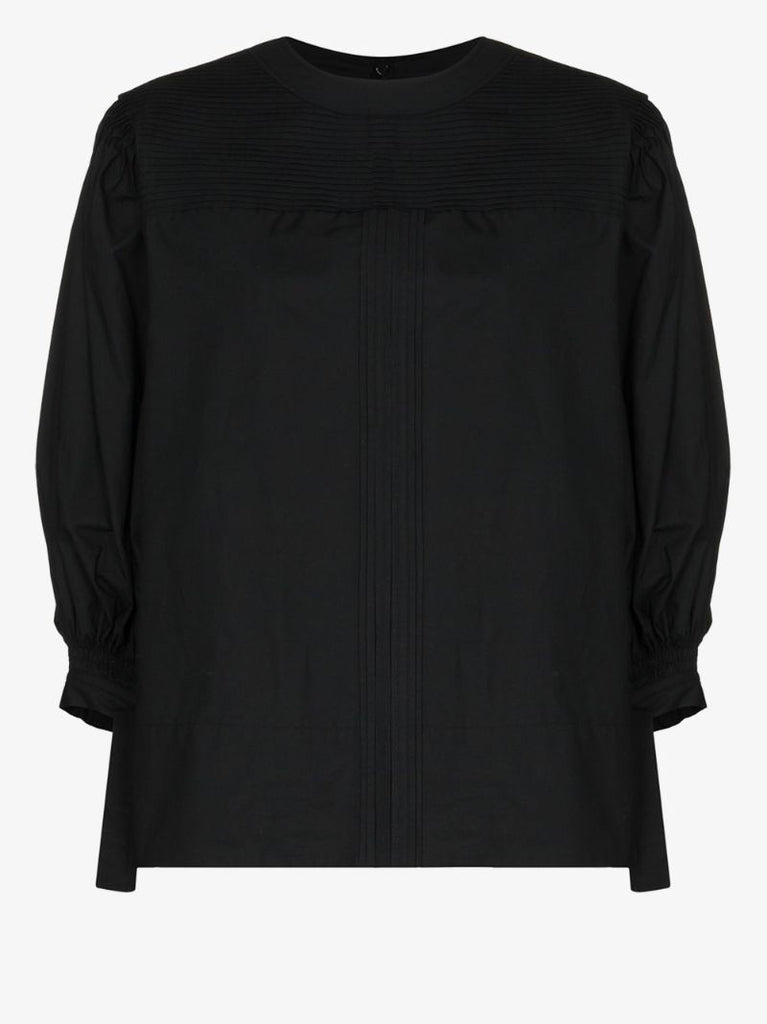 Puff Sleeve Cotton Blouse