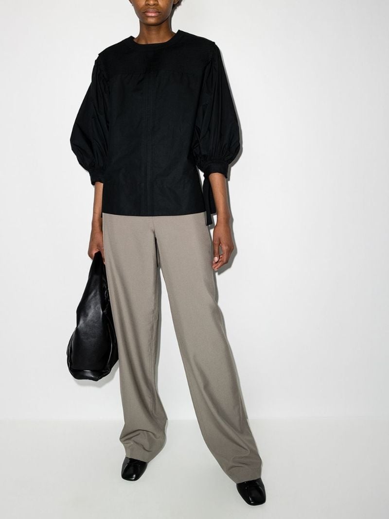 Puff Sleeve Cotton Blouse