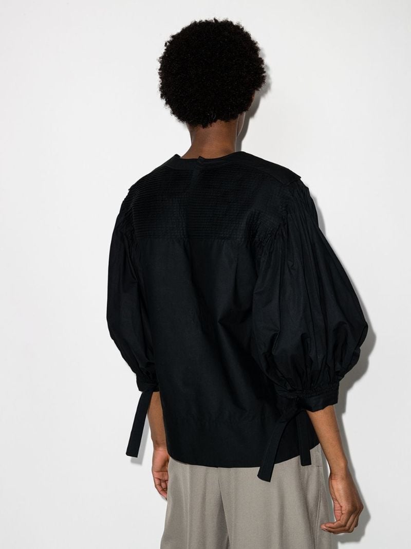 Puff Sleeve Cotton Blouse