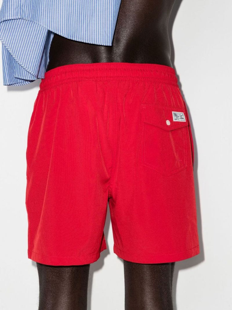 Red Logo Swim Shorts