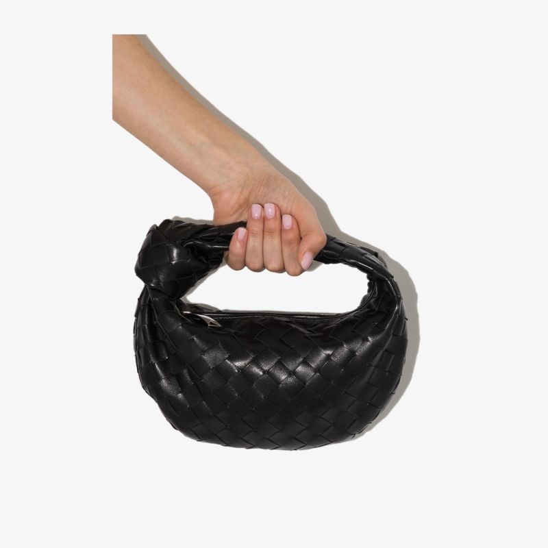 Black the Mini Jodie Leather Clutch Bag