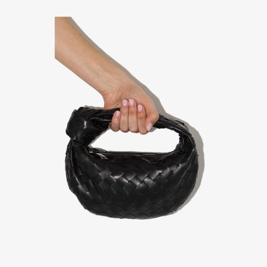 Black the Mini Jodie Leather Clutch Bag