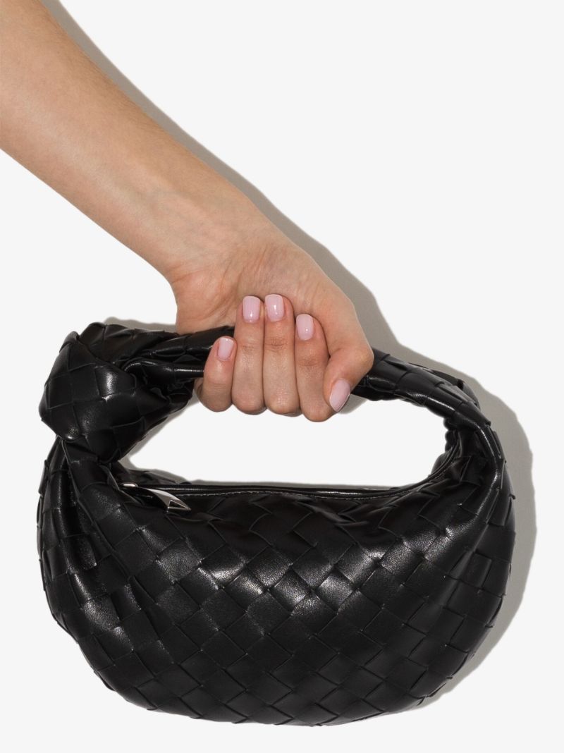 Black the Mini Jodie Leather Clutch Bag
