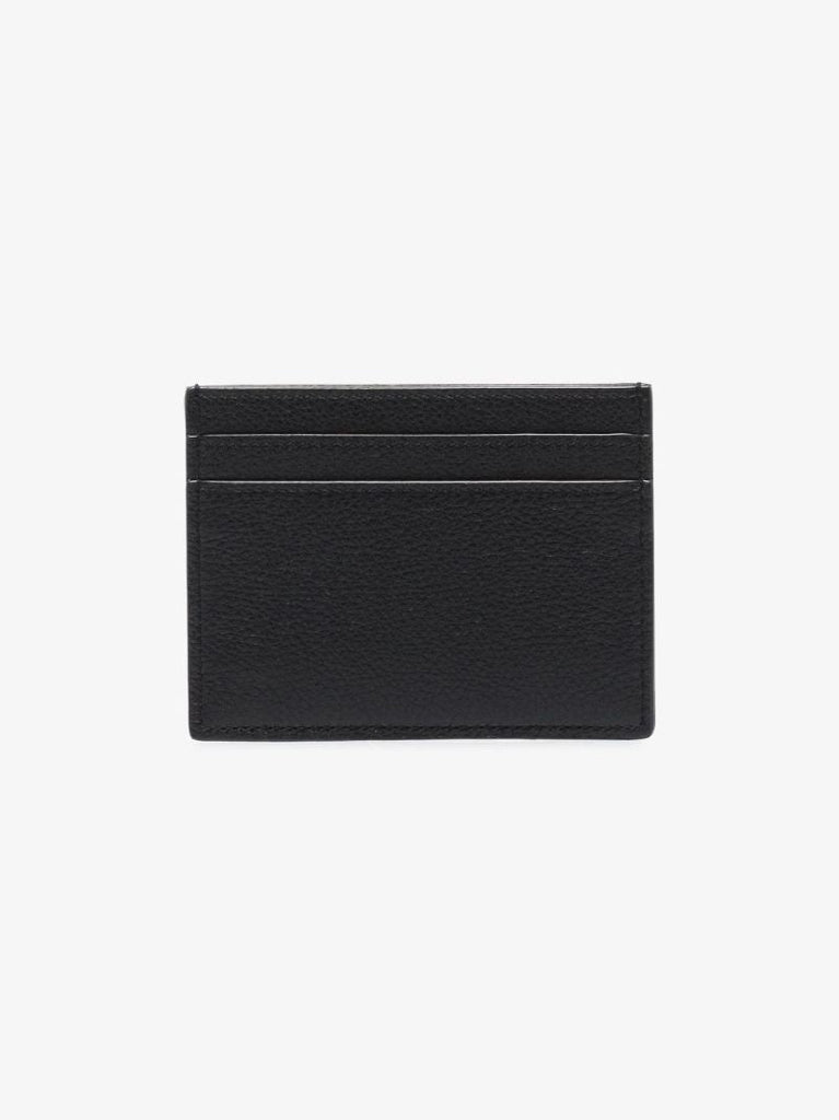 Black Tiny Monogram Leather Card Holder