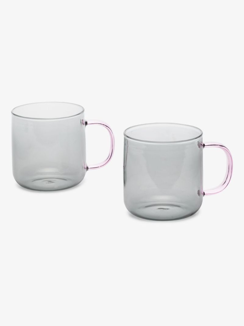 Grey Borosilicate Mug Set
