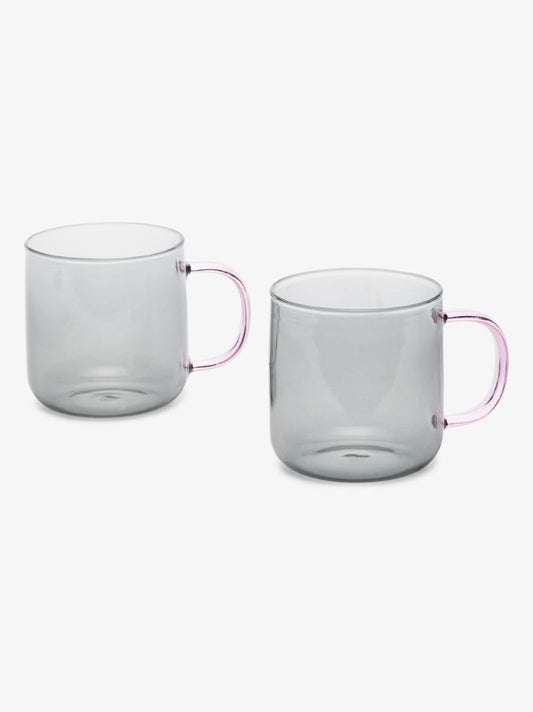 Grey Borosilicate Mug Set