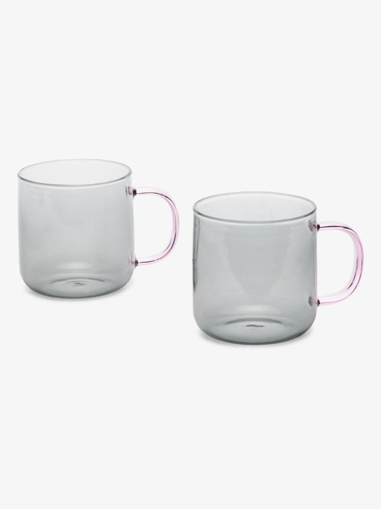 Grey Borosilicate Mug Set