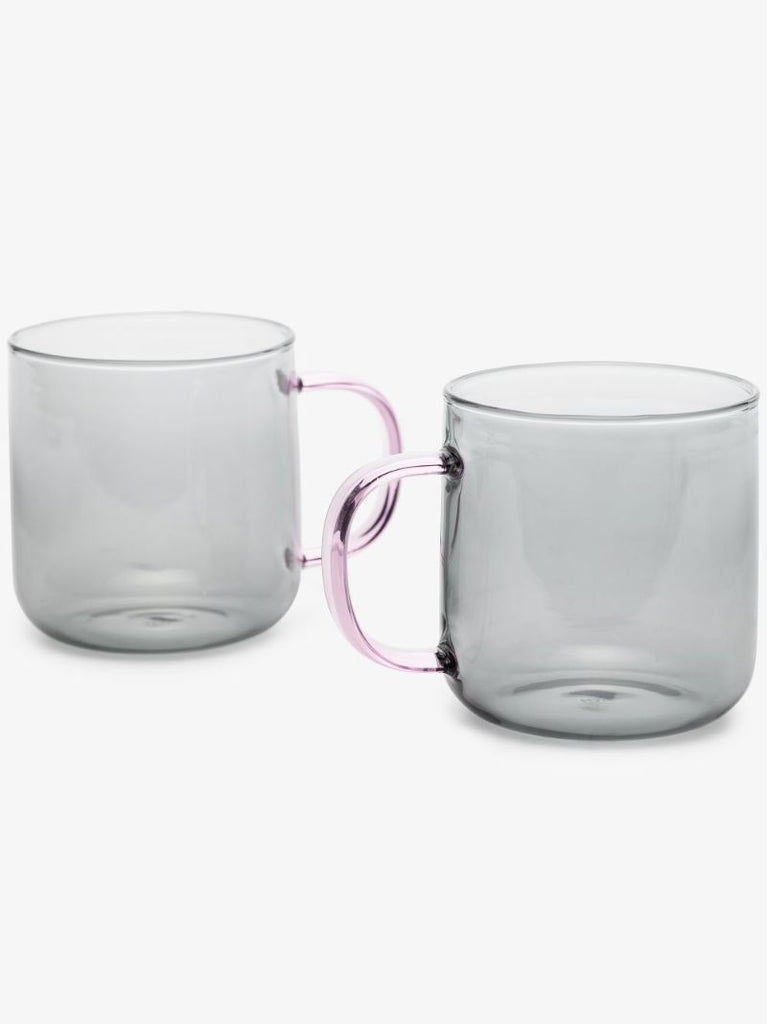 Grey Borosilicate Mug Set