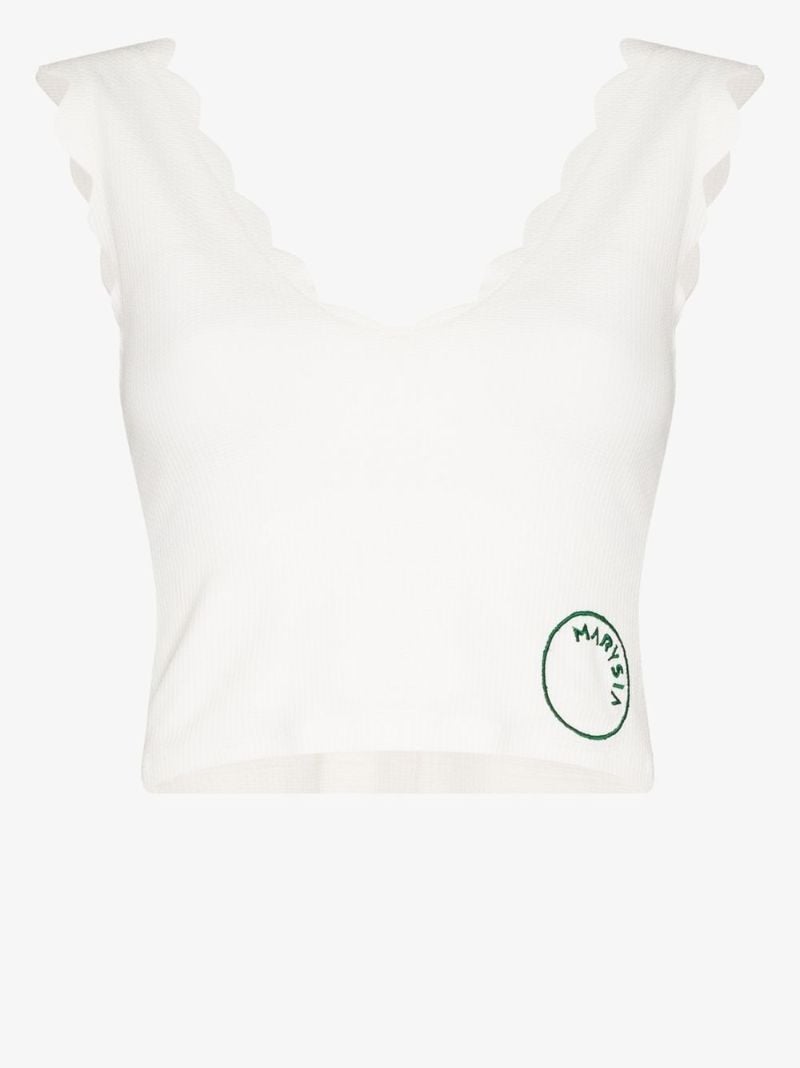 Venus Scalloped Crop Top