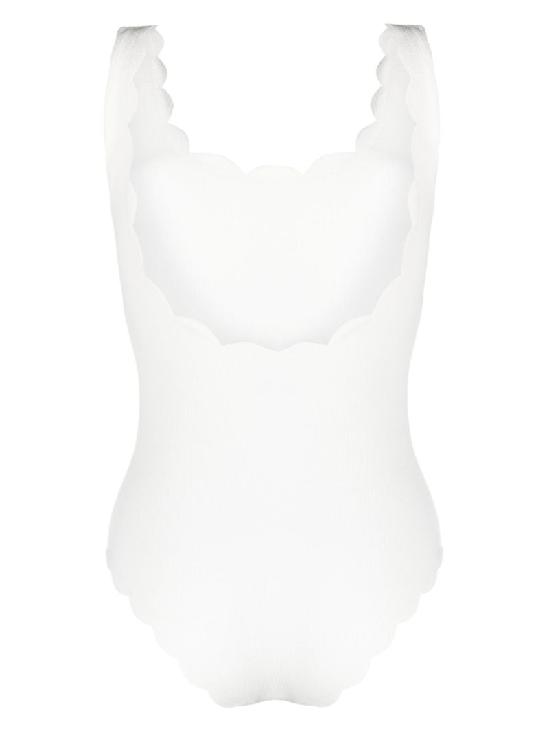 White Marysia Scalloped Swimsuit