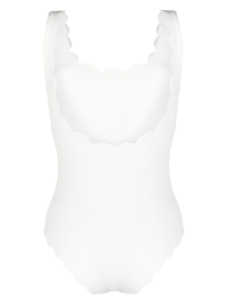 White Marysia Scalloped Swimsuit