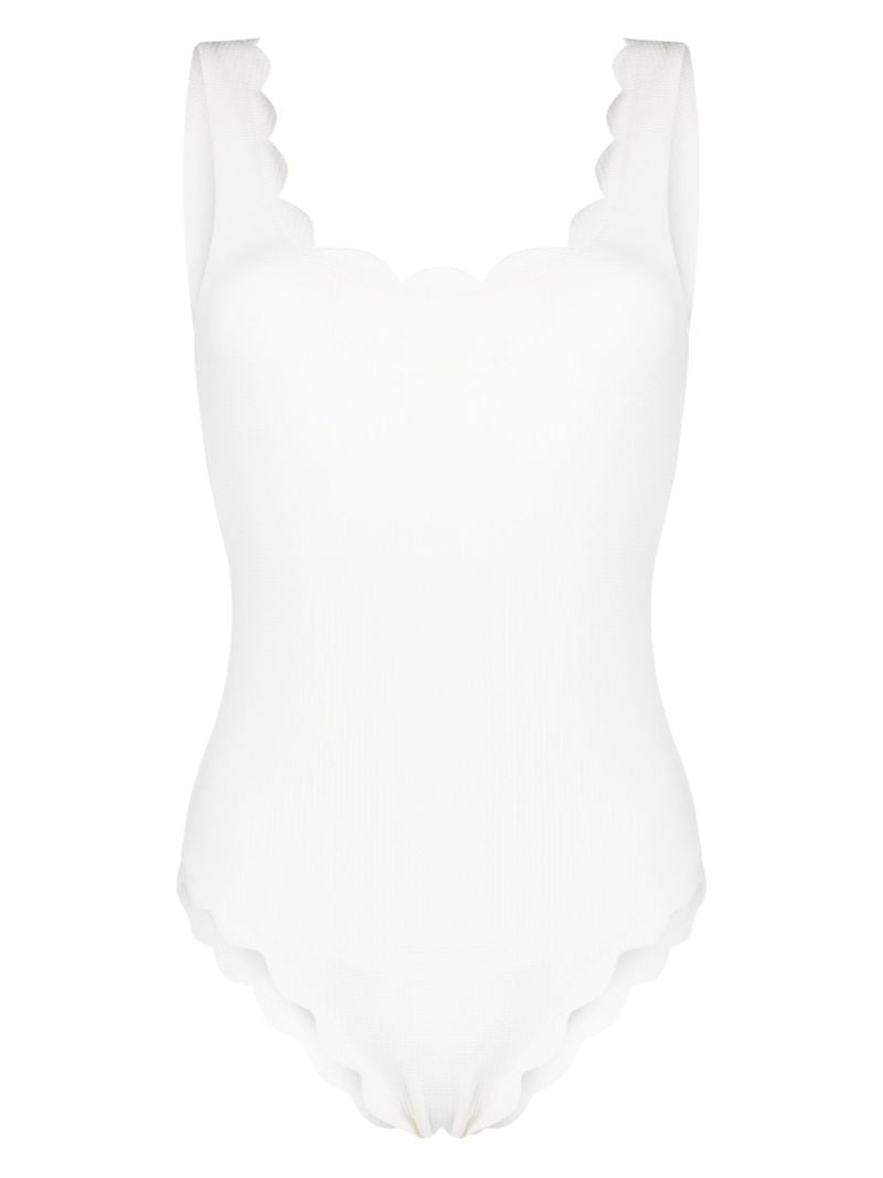 White Marysia Scalloped Swimsuit