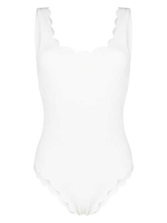 White Marysia Scalloped Swimsuit