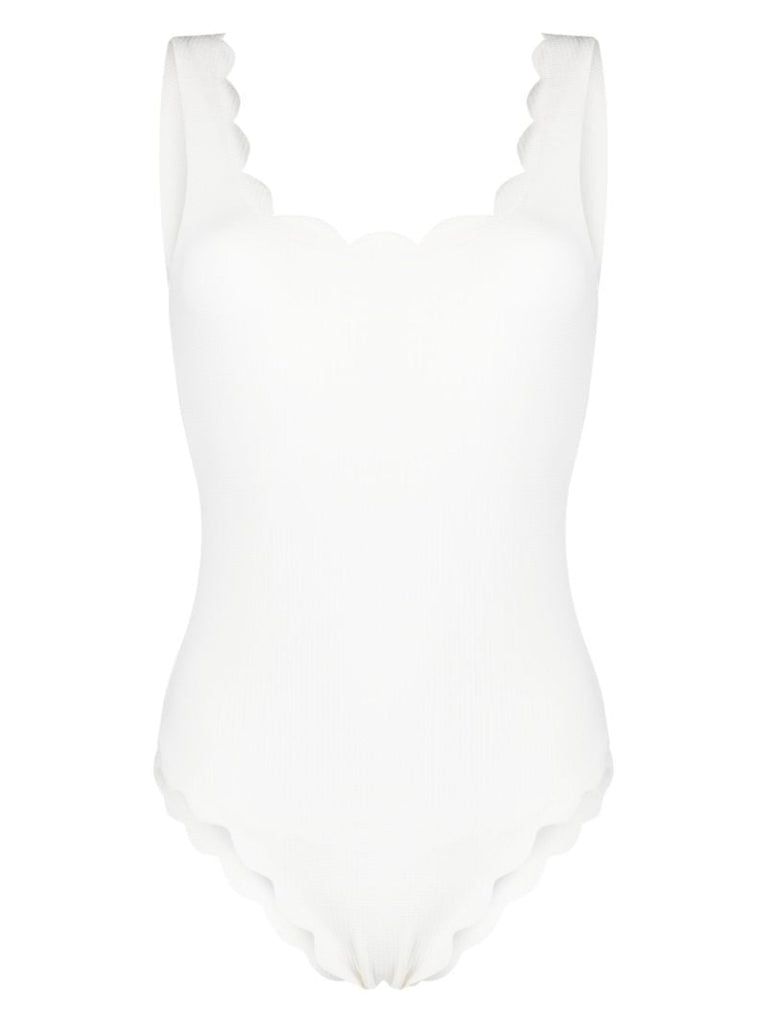 White Marysia Scalloped Swimsuit